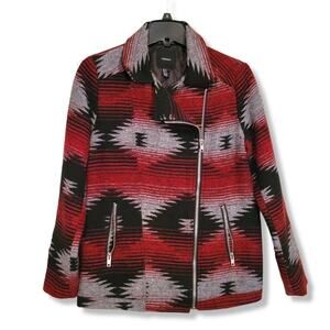Forever21 Southwest Moto Jacket Winter Coat Size Small